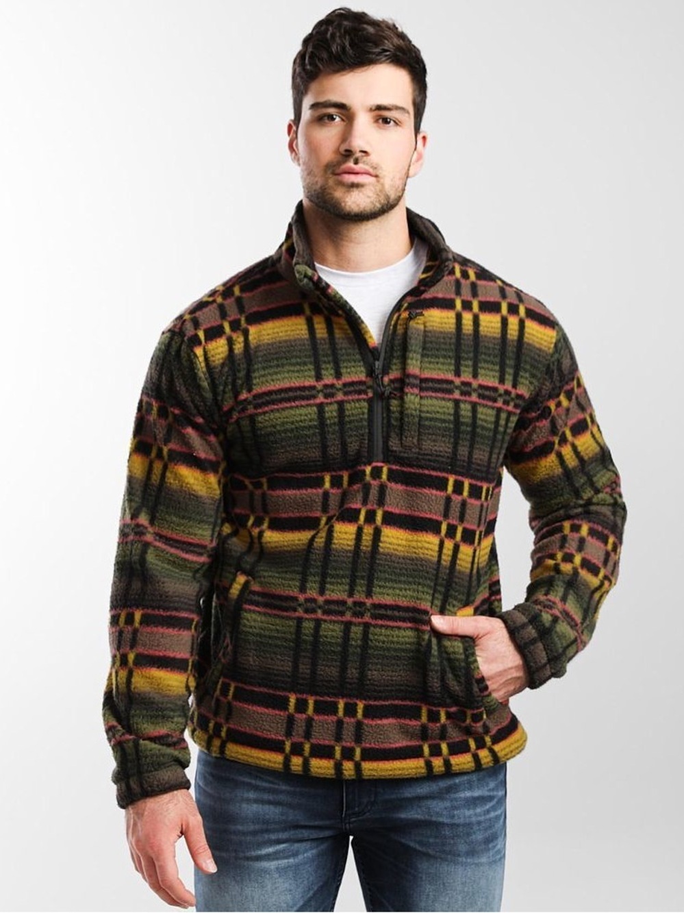 Billabong A/Div Boundary Fleece Pullover in Raven Size Large